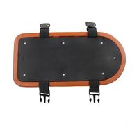 Hebilla marrón, sillín trasero para bicicleta de montaña y bicicletas eléctricas, sillín ancho para adultos con soporte trasero, 32 cm x 15 cm, cojín de piel sintética, soporte de acero de alto