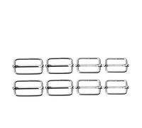 Hebilla Mochila 10 Piezas/lote De Hebillas De Metal Ajustables Rectangulares Con Forma De D For Cinturón, Pasador De Rodillo For Mochilas, Hebillas For Bolsos(Slider-Silver,Inner diameter-38mm)