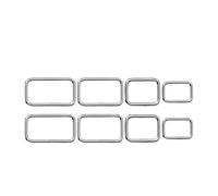Hebilla Mochila 10 Piezas/lote De Hebillas De Metal Ajustables Rectangulares Con Forma De D For Cinturón, Pasador De Rodillo For Mochilas, Hebillas For Bolsos(Square-Silver,Inner diameter-38mm)