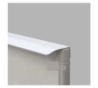 Hebilla oculta, borde invisible curvado, mango largo de aluminio espacial, manija de puerta de armario de aleación de aluminio espacial(2773 192 bright white)