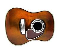 Hebilla para cinturón de guitarra, unisex, para adultos, para guitarra, música, músico, base, hebilla para cinturón de guitarra acústica, a tono dorado, para hombres y mujeres.