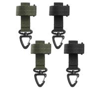 Hebilla para Colgar Guantes De Exterior De 4 Piezas, Hebilla De Clip para Guantes De Nailon, Gancho Ajustable para Acampar, Adecuado para Patio, Jardín (Negro, Verde Militar)
