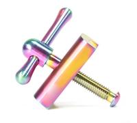 Hebilla plegable de aleación Ti para manillar de bicicleta, hebilla C para Brompton, para tornillo antiaflojamiento mecanizado CNC, cierre de vástago ligero de 64 mm en colorido dorado negro plateado