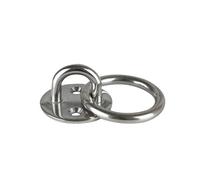 Hebilla redonda de acero inoxidable 304/316 con placa de ojal, accesorios de hebilla de toldo resistente para barcos y asientos (6 mm, peso 304, 67 g)