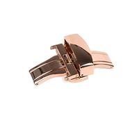 Hebilla Reloj de Repuesto Hebilla de despliegue de mariposa de 5 Unids para correas de reloj, doble clic en Relojes de relojes Accesorios de relojes, relojes Hebillas 14-24mm ( Color : Rose Gold )