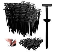 Hebilla universal de corbata de cable de nylon, 50/100/200pcs clips de cremallera para coches, herramientas multifuncionales de fijación de botones de corbatas de estilo T(100pcs)