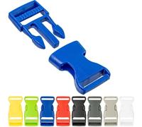 Hebillas automáticas de colores mezclados, tamaño 25 mm, 16 paquetes de ocho colores, dos de cada uno, de plástico, hebilla automática con cierre de clic, juego de bricolaje, hebilla de reparación