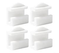 Hebillas de caja de almacenamiento, 4 clips de repuesto para un sellado seguro, cierres de plástico para organizar contenedores, blanco, naranja, verde, azul, 4 x 2 x 3,5 cm (blanco)