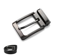 Hebillas de Cinturón Elegantes de Aleación para Hombre - Diseño Cuadrado en Aleación de Zinc, Repuesto Duradero con Acabado Gris Mate - Ideal para Cinturones Personalizados y Proyectos de Manualidades