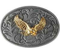 Hebillas de cinturón for Hombre, reemplazo de Hebilla de cinturón, Hebillas de cinturón de Vaqueros Occidentales, 1 Pieza, Hebilla de cinturón Estilo dinastía Tang China, patrón de águila Retro(Gold)
