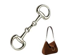 Hebillas de dientes con en D - Aleación para dientes de caballo, hebilla de bufanda de seda Horsebit, conector de metal doble para joyas y zapatos DIY | Conexión de puntas de D para
