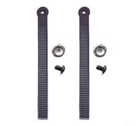 Hebillas de encuadernación de correa de tobillo para snowboard, patines de hielo, kit de reparación de nailon negro con tornillos y tuercas, banda elástica de larga duración 265 mm (205 x 20 mm)