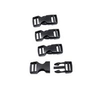 Hebillas de liberación lateral de plástico, 15 mm/20 mm/25 mm/32 mm/38 mm/50 mm, clips de hebilla de plástico resistente, hebilla de repuesto para cinturón de mochila, Negro, 15mm