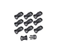 Hebillas de liberación lateral de plástico, 15 mm/20 mm/25 mm/32 mm/38 mm/50 mm, clips de hebilla de plástico resistente, hebilla de repuesto para cinturón de mochila, Negro, 10mm