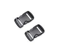 Hebillas de liberación lateral rápida, 2 clips de hebilla de plástico ajustables dobles de 1.25 pulgadas/32 mm para correa de mochila