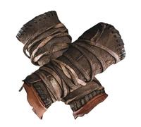Hebillas medievales armBracers 2pcs, Faux Leder Steampunk armGuards, Knight Retro Renaissance Accessoires für Cosplay Das handgeschnittene Leder ist weich und dick genug,