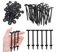 Hebillas Universales de Nailon Para Bridas de Cable,50pcs Soporte de Nailon Autoblocante Resistente Soporte Bridas Cremallera Autoblocante Resistente con Diseño de Pin y Botón, Bridas de Plástico