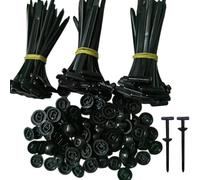 Hebillas universales de nailon para bridas de cables, 120 unidades, resistentes a los rayos UV, soportes universales de sujeción de cremallera, clips de retención de parachoques, cierres de remaches