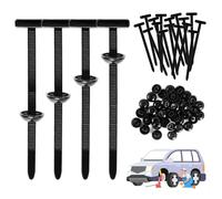 hebillas universales de nailon para bridas de cables: soporte de nailon autoblocante resistente con Cierre Automático - Remaches de Plástico para Reparaciones de Automóviles, 50 Piezas