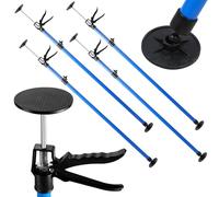 Hebitod Juego de 4 soportes de montaje de 115 a 290 cm, soporte de techo telescópico, altura regulable, soporte para una sola mano hasta 50 kg por soporte, soporte de construcción, ayuda de montaje