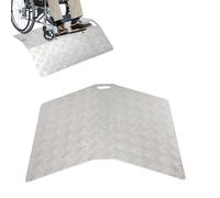Hebitod Rampa de umbral de puerta para silla de ruedas, rampa de umbral para silla de ruedas, antideslizante, portátil, con asas, rampa de puente, rampa de aluminio, 80 x 70 x 10 cm