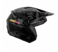 Hebo CASCO ZONE PRO CAMO - Casco negro, certificado ECE, fibra de vidrio