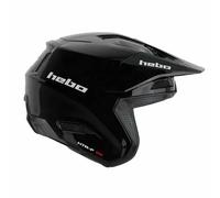 Hebo Zone Pro - Casco de moto monocolor negro, certificado ECE