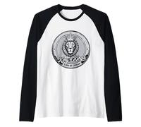 Hebreo israelita YHWH León de Judá Yahvé Arte rastafari Camiseta Manga Raglan