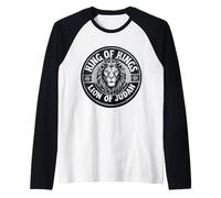 Hebreo israelita YHWH León de Judá Yahvé Arte rastafari Camiseta Manga Raglan
