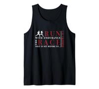 Hebreos 12:1 Run with Endurance The Race - Runner Inspired Camiseta sin Mangas