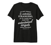 Hebreos 13:2 Versículo de la Biblia Ángeles Entretenidos Fe Escritura Camiseta Premium