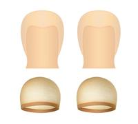 Hebterrka 4 gorros calvos de Halloween para adultos, de látex, de nailon, para disfraz de Halloween, fiestas y hombres