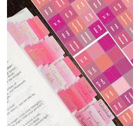 Hebterrka 90 pestañas de Biblia, color rosa biblia para mujeres, pestañas bíblicas de gran impresión para estudiar, hojas doradas, pestañas para libro de la Biblia del Antiguo y Nuevo Testamento, 24