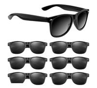 Hebterrka Gafas de sol negras al por mayor, paquete de 6/12/24/48 favores para fiesta de verano, playa, piscina, cumpleaños, boda, fiesta, Negro , large