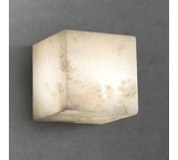 HEBXMF Aplique de pared de alabastro natural, base G9, 12 cm, cableado.