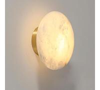 HEBXMF Aplique de pared de mármol natural, fuente de luz G9, 5,9 pulgadas, cableado.
