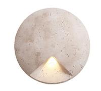 HEBXMF Aplique de pared de travertino amarillo natural, con instalación eléctrica fija.