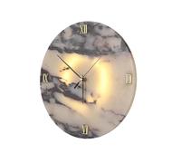 HEBXMF Aplique de pared redondo de mármol de 11,8 pulgadas, aplique de pared de estilo industrial moderno, lámpara de pared LED de luz cálida para interiores, luminaria decorativa para sala de estar,