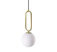 HEBXMF Montaje empotrado Iluminación de techo E27 Portalámparas Lámpara colgante de un solo cabezal Lámpara colgante de cristal de metal de estilo nórdico Sala de estar Mesita de noche Guardarropa Ara
