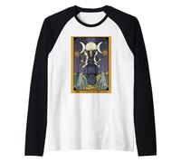 Hécate The Moon Tarot Card Goddess Witchcraft Pagan Wiccan Camiseta Manga Raglan