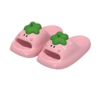 Hecatombic Zapatillas De Frutas De Dibujos Animados Para Mujer, Zapatos Antideslizantes Ligeros Para Playa, Piscina Y Ducha, Zapatillas De Playa Para Interiores Y Exteriores Kawaii (Rosa,40)