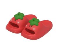 Hecatombic Zapatillas De Frutas De Dibujos Animados Para Mujer, Zapatos Antideslizantes Ligeros Para Playa, Piscina Y Ducha, Zapatillas De Playa Para Interiores Y Exteriores Kawaii (Rojo,40)