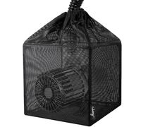 Hecaty Bolsa de barrera de bomba, bolsa de filtro de estanque, caja de filtro de cubo antiobstrucción, bolsa de malla negra para estanques de peces de agua al aire libre (7 pulgadas)
