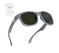 HECCEI Gafas de sol para bebé con correa ajustable, protección UV polarizada, gafas de sol suaves y flexibles con funda para niños recién nacidos de 0 a 24 meses, niños y niñas, piedra gris