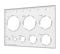 Hecfu Plantilla de plantillas de enrutador 8 en 1, plantillas de enrutador para carpintería, plantilla decorativa de incrustaciones de llave circular