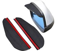 HECGHNR Protector de Lluvia Retrovisor para Seat Altea XL | Typ 5P | Bj. 2006-2015, 2 Piezas Deflector de Lluvia Ceja Flexible Fibra de Carbono Visera Cubierta