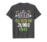 Hecha En Junio 1941 Mujer Regalo 81 años Cumpleaños Camiseta, Hombre, Jaspeado Oscuro, XXL