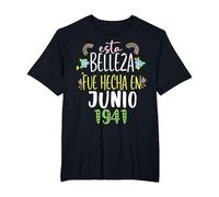 Hecha En Junio 1941 Mujer Regalo 81 años Cumpleaños Camiseta, Hombre Tallas Grandes, Negro, 6X Alto