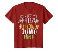Hecha En Junio 1941 Mujer Regalo 81 años Cumpleaños Camiseta, Niños, Arándano, 8 años