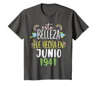 Hecha En Junio 1941 Mujer Regalo 81 años Cumpleaños Camiseta, Niños, Asfalto, 2 años